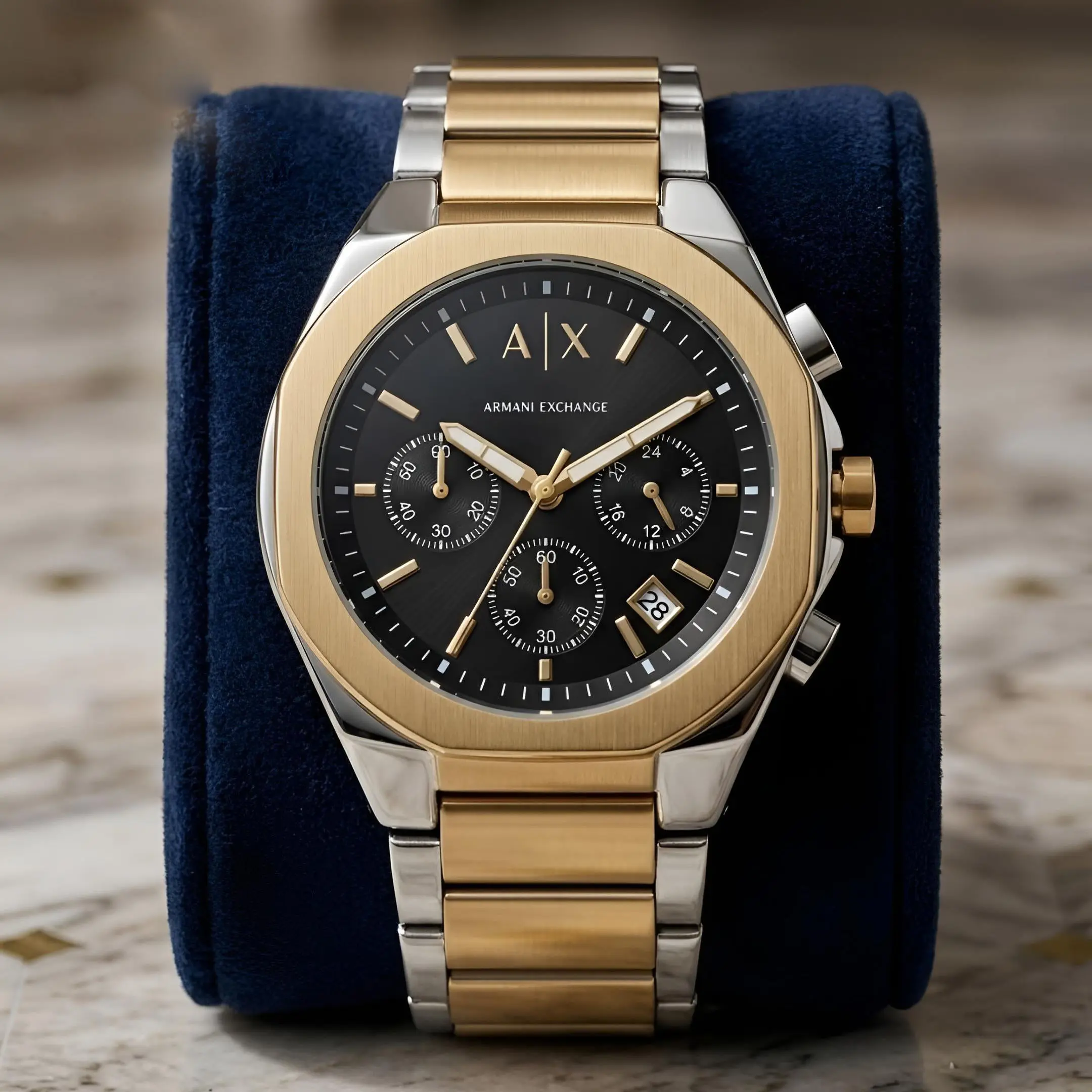 AX Dual Tone Black Luxury Men’s Watch