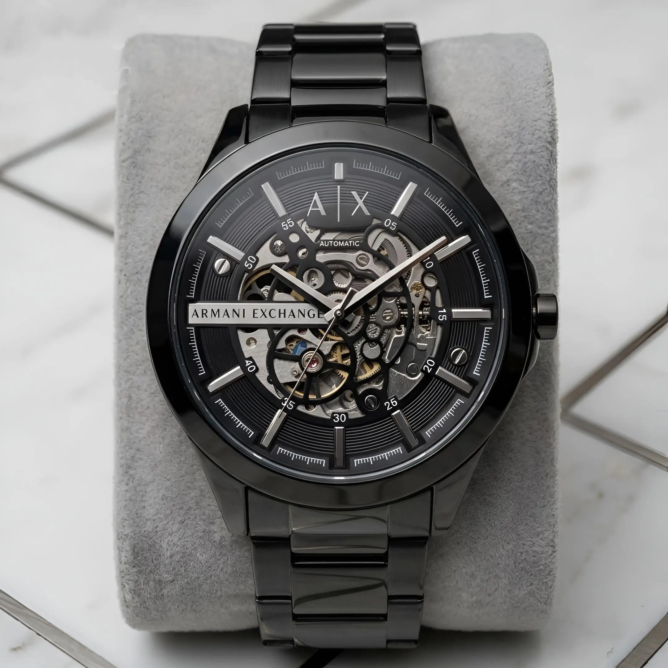 AX Automatic Black & Silver Dial Men’s Luxury Watch (AXAM13)