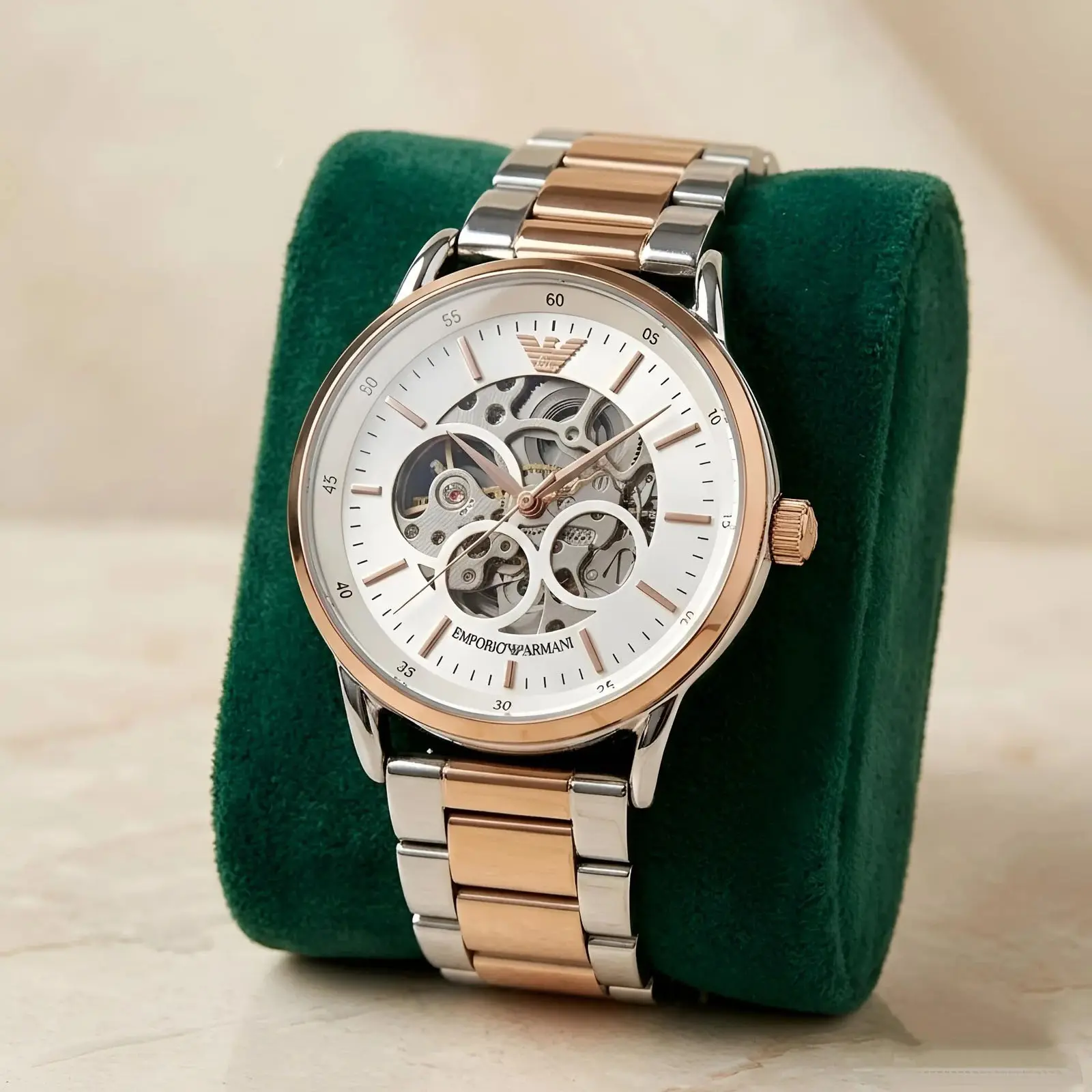 Armani Automatic Rose Gold White (EAAM7)
