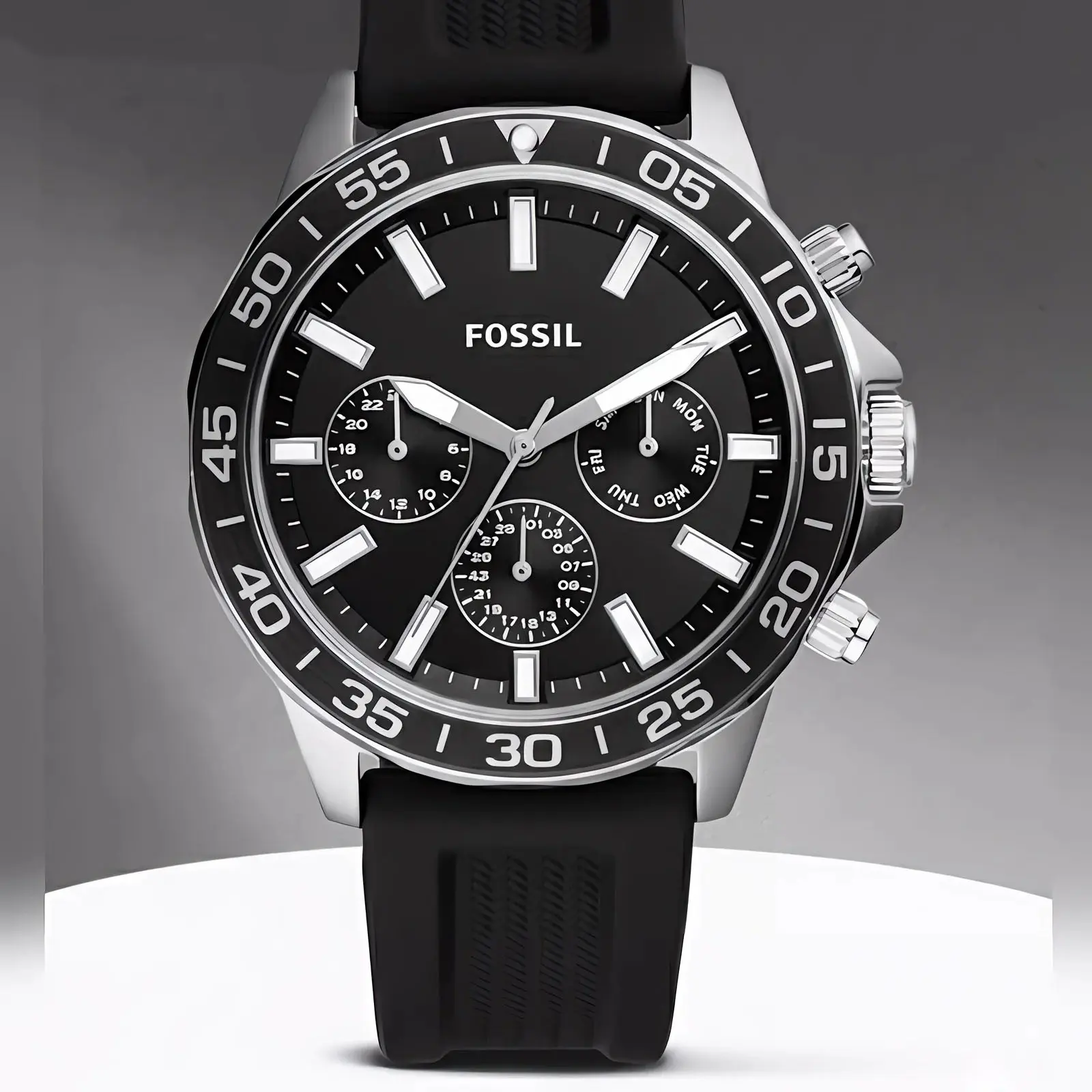 Fossil Silicon Silver Black Silicon Black (FSS2)
