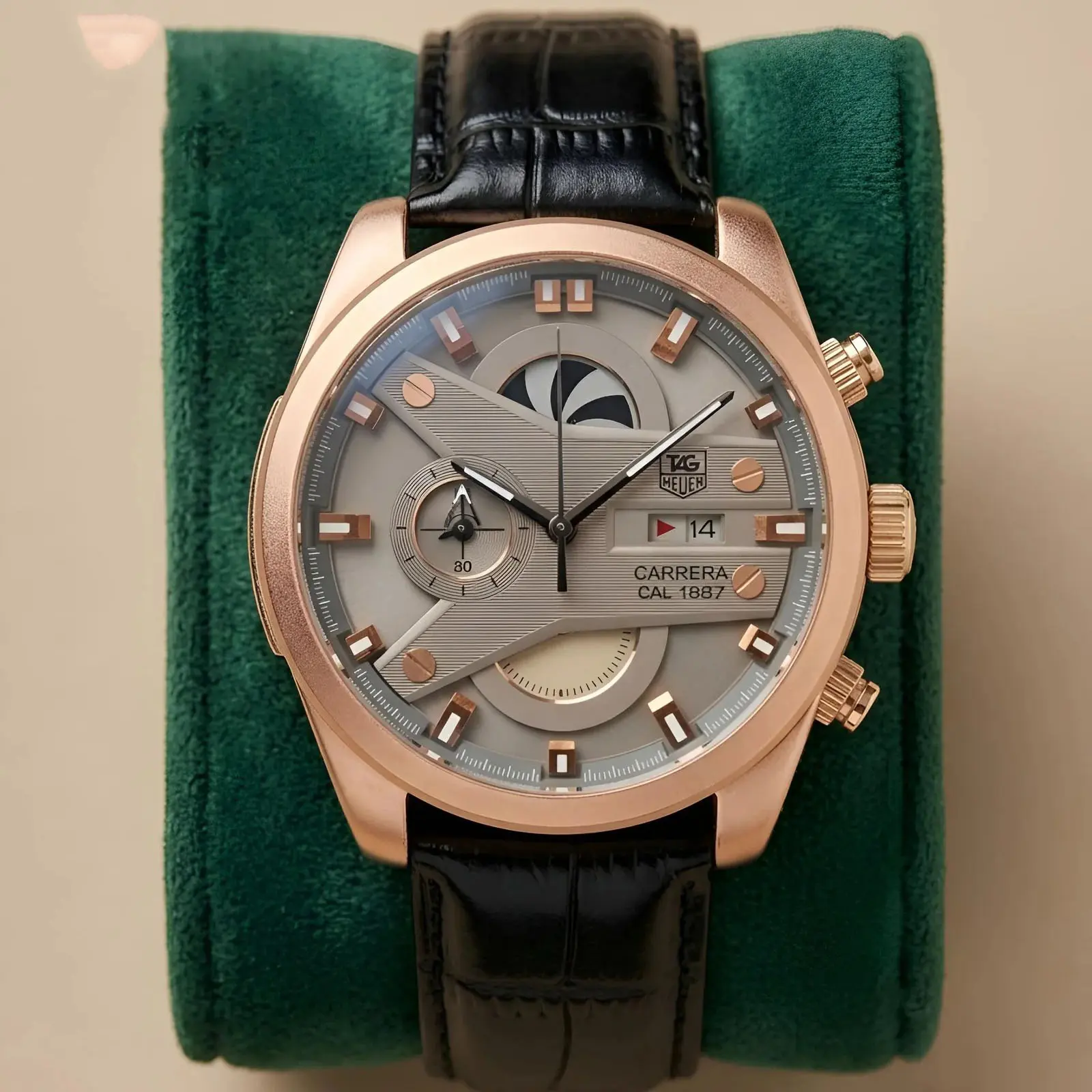 CR7 Leather Black Rose Gold Grey (TGL5)