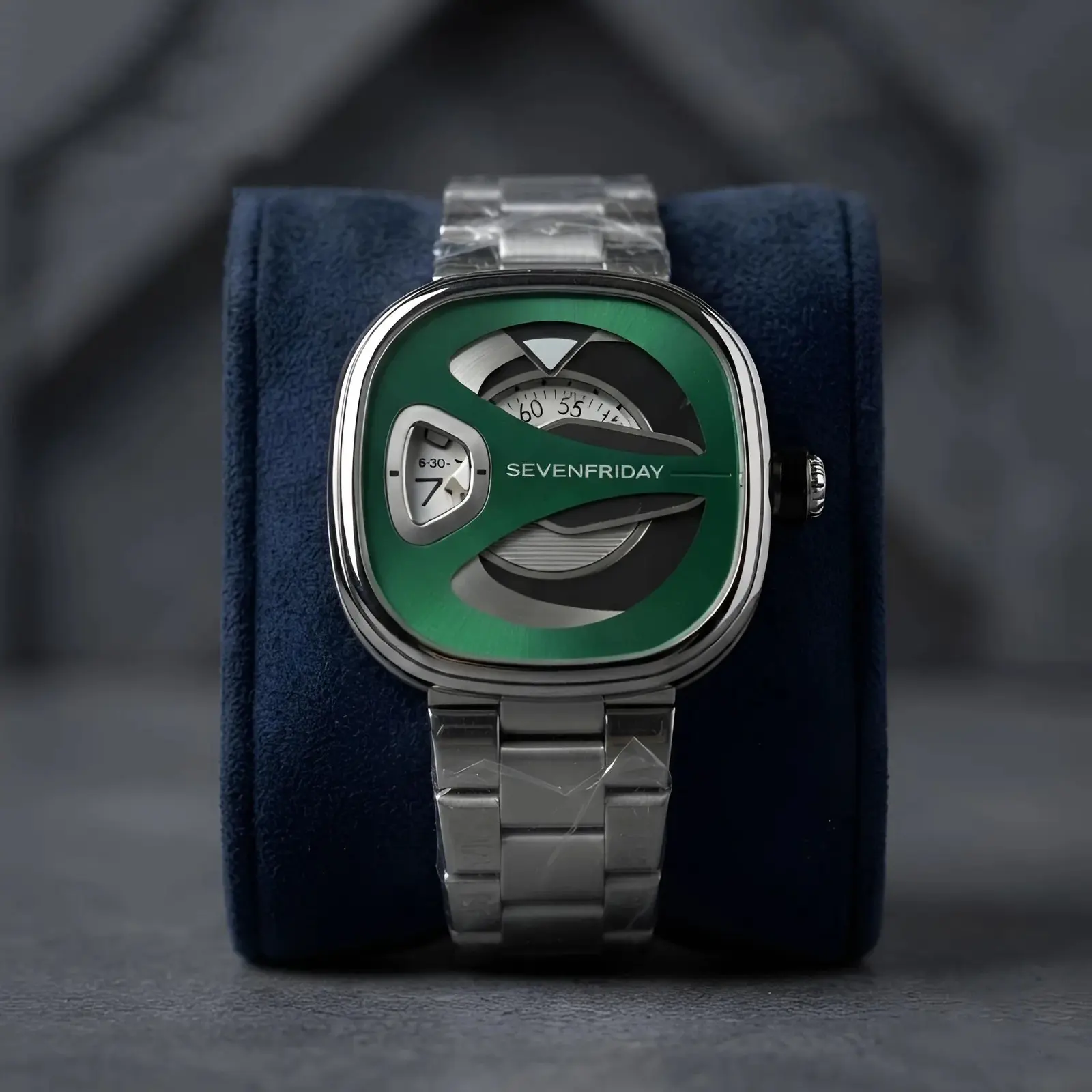 SevenFriday Green Silver