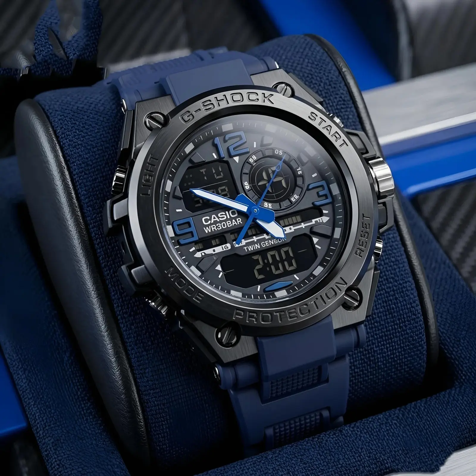 G-Shock New Black Nevy Blue (GSST19)