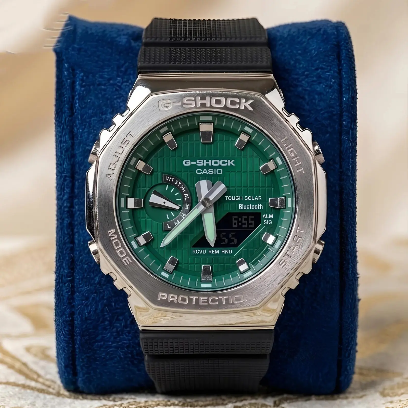G-Shock ga 2100 green dial silver black (GSST9)