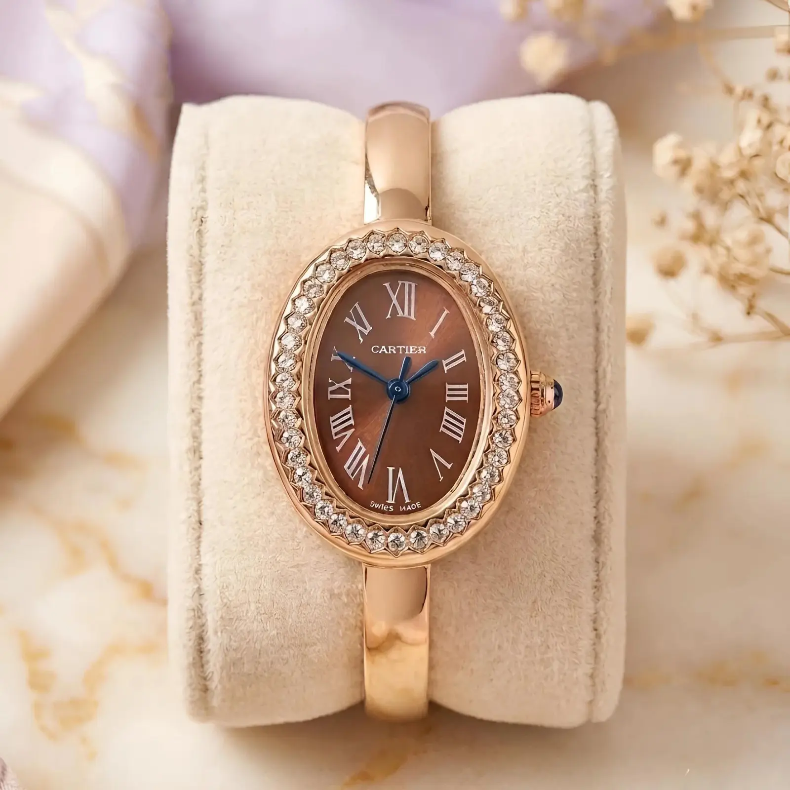 Cartier Girls Diamond Rose Gold Brown (CTG28)