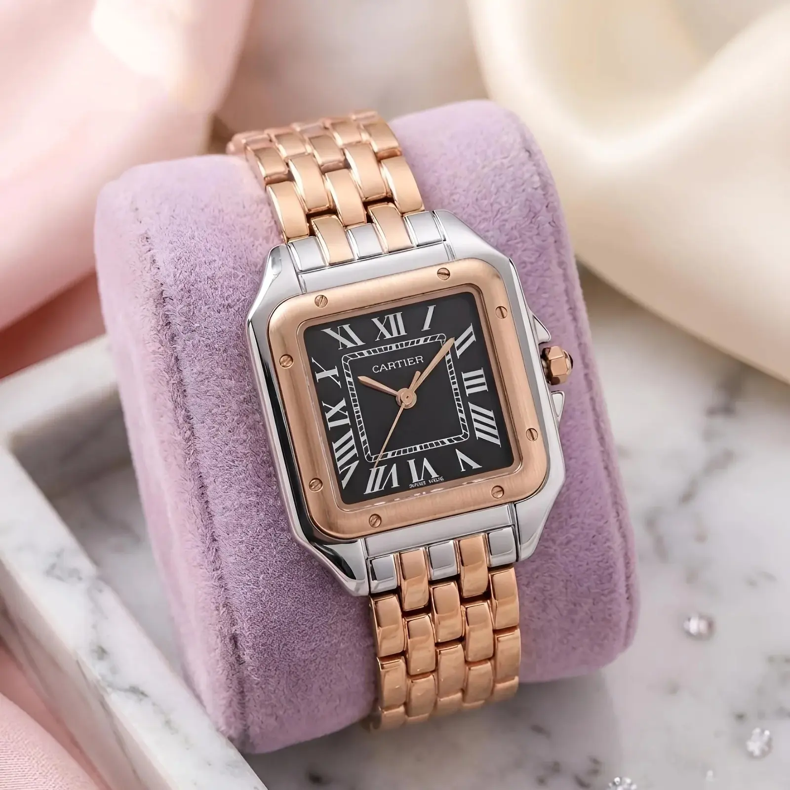 Cartier Girls Dual Tone Black Roman (CTG2)