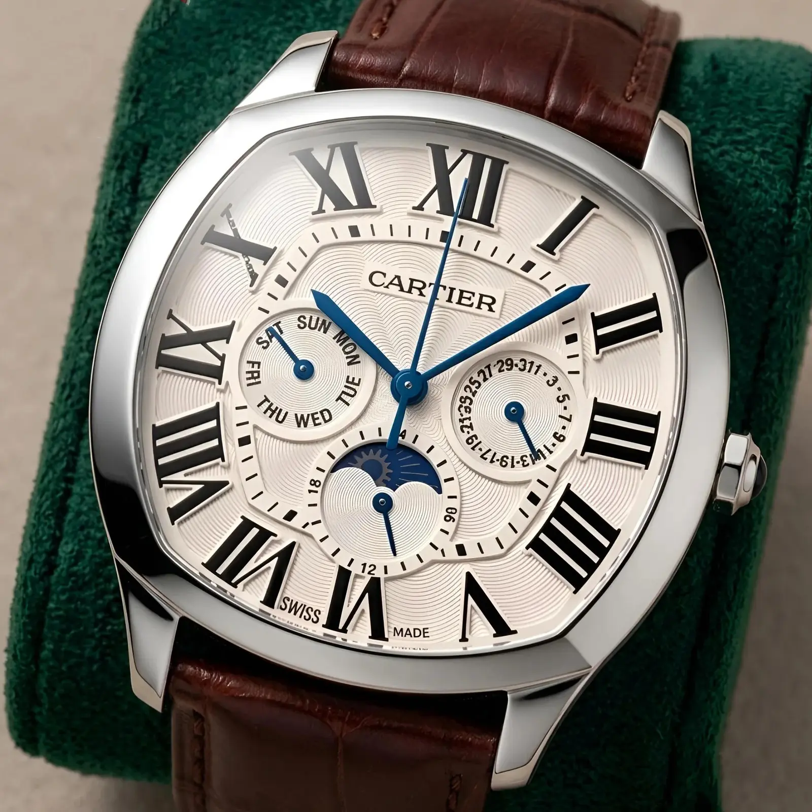 Cartier Leather Sun Moon Edition Silver White (CTL10)