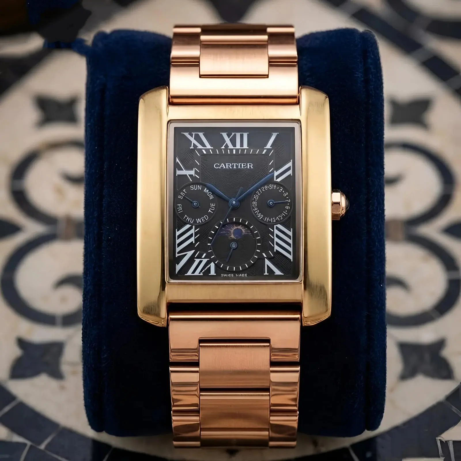 Cartier Roman Rose Gold Black Gold