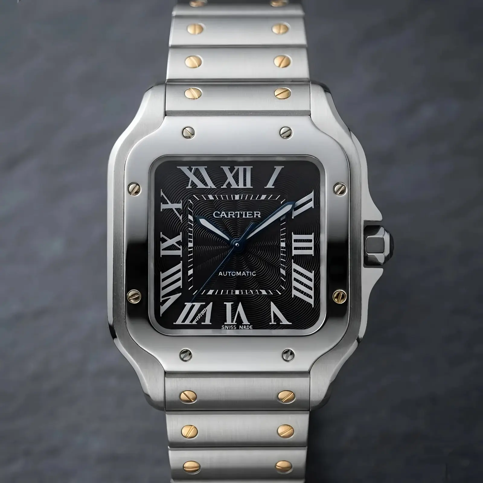 Cartier Silver Black Roman (CTP11)