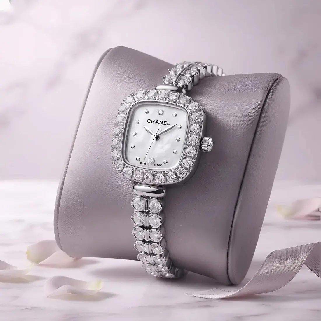 Chanel Girls Diamond Full Silver (CHG6)