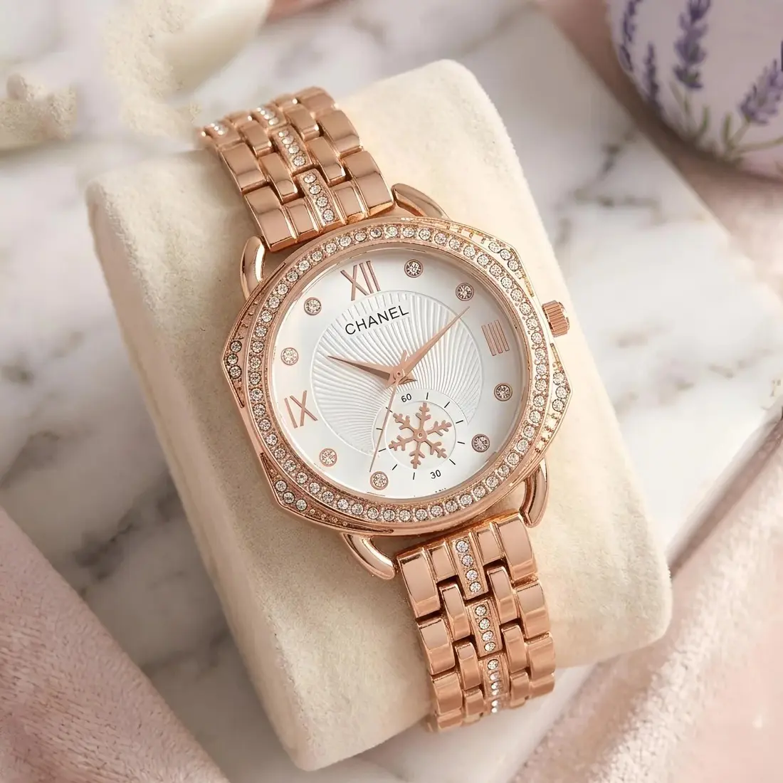 Chanel girls rose gold white diamond (CHG23)
