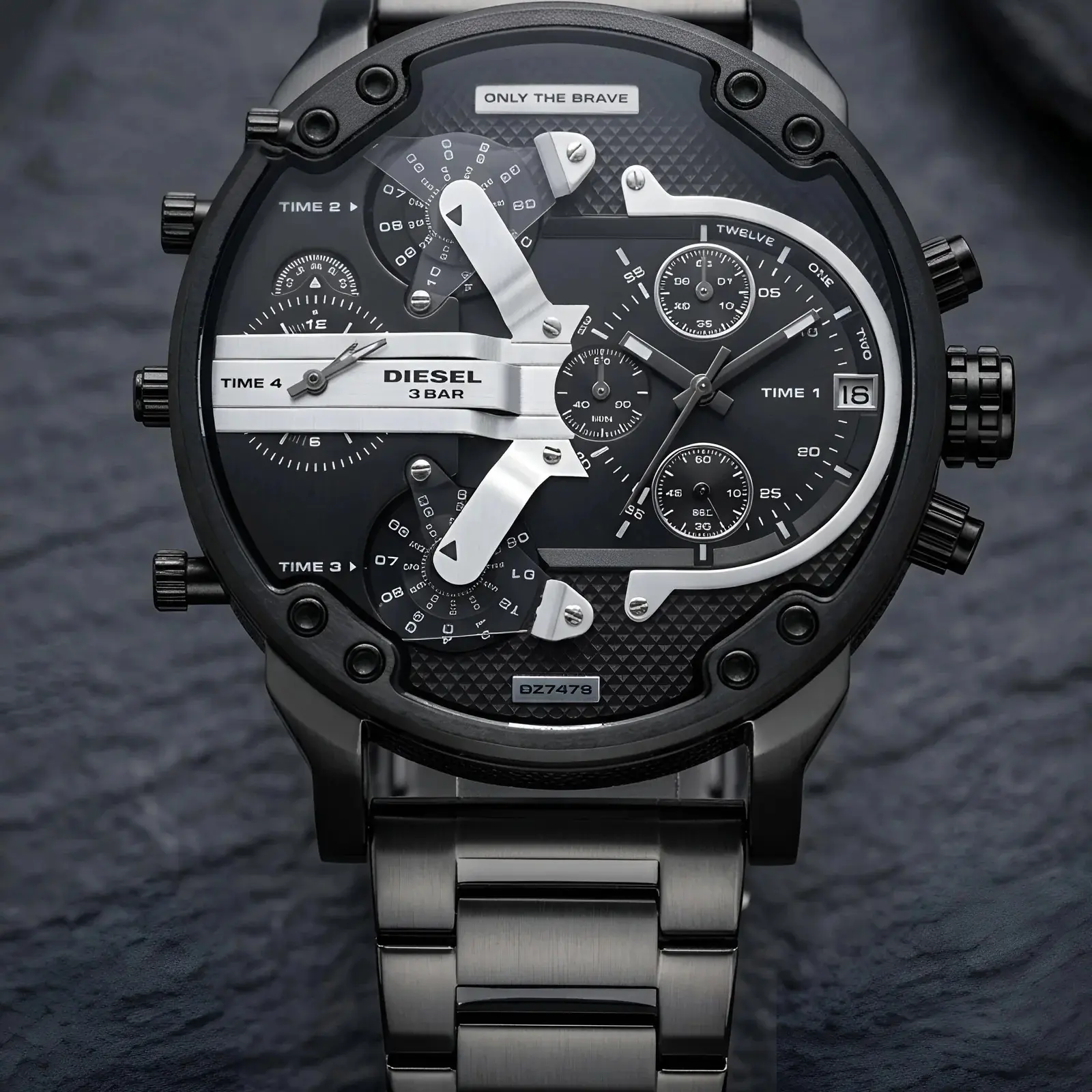 Diesel Bigg daddy full black silver (DSP17)