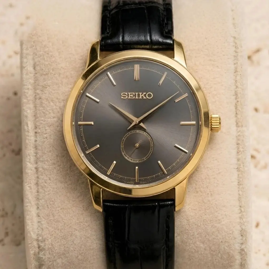 Seiko leather black gold (SKL1)