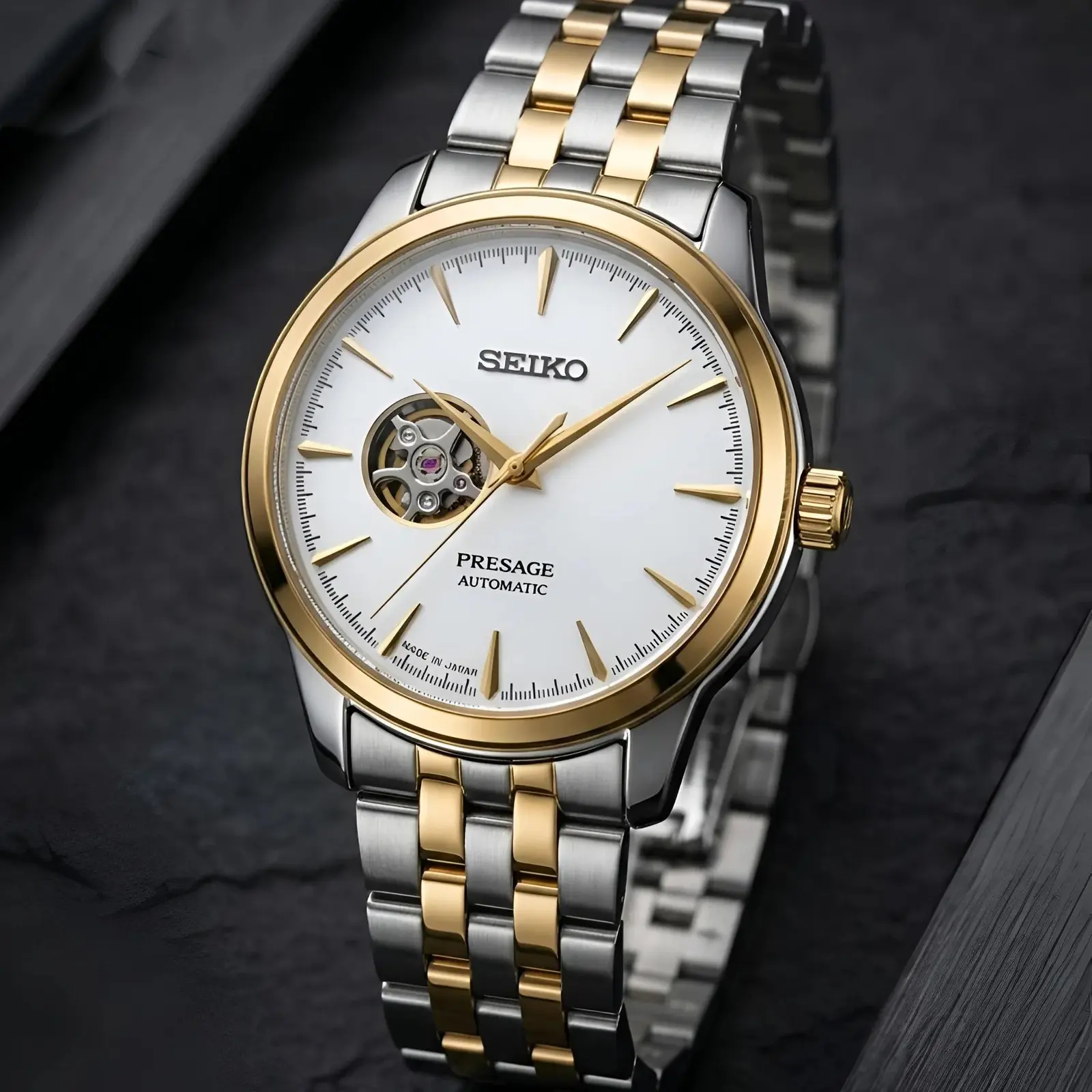 Seiko Automatic Dual Tone White Dial (SKAM14)