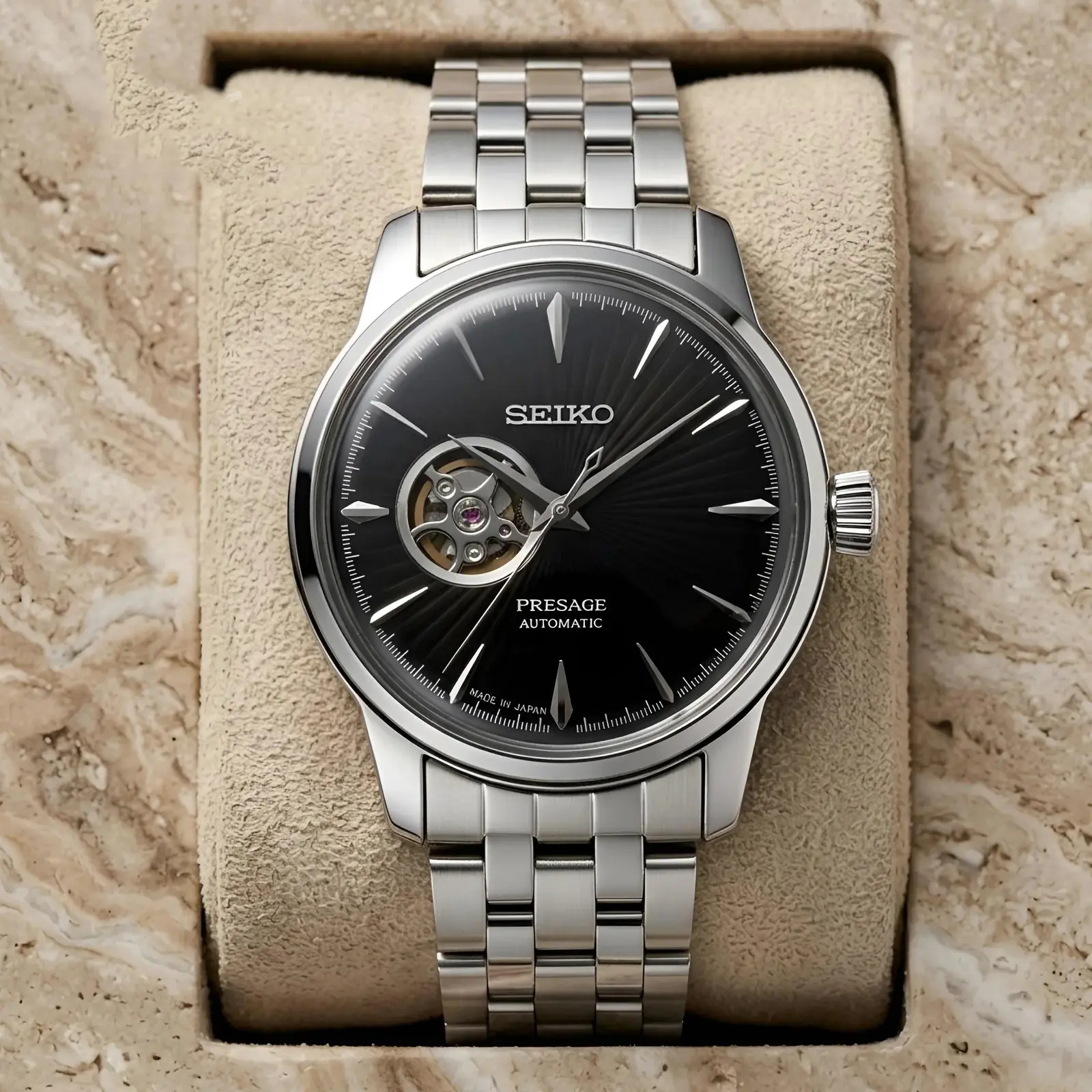Seiko Automatic Silver Black (SKAM9)