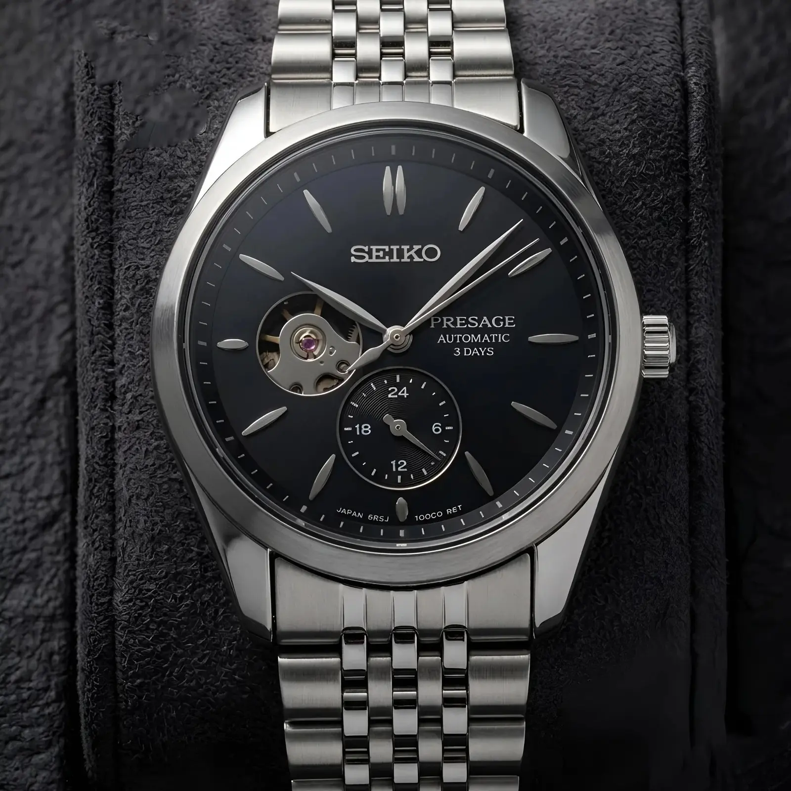 Seiko Automatic Silver Black (SKAM5)