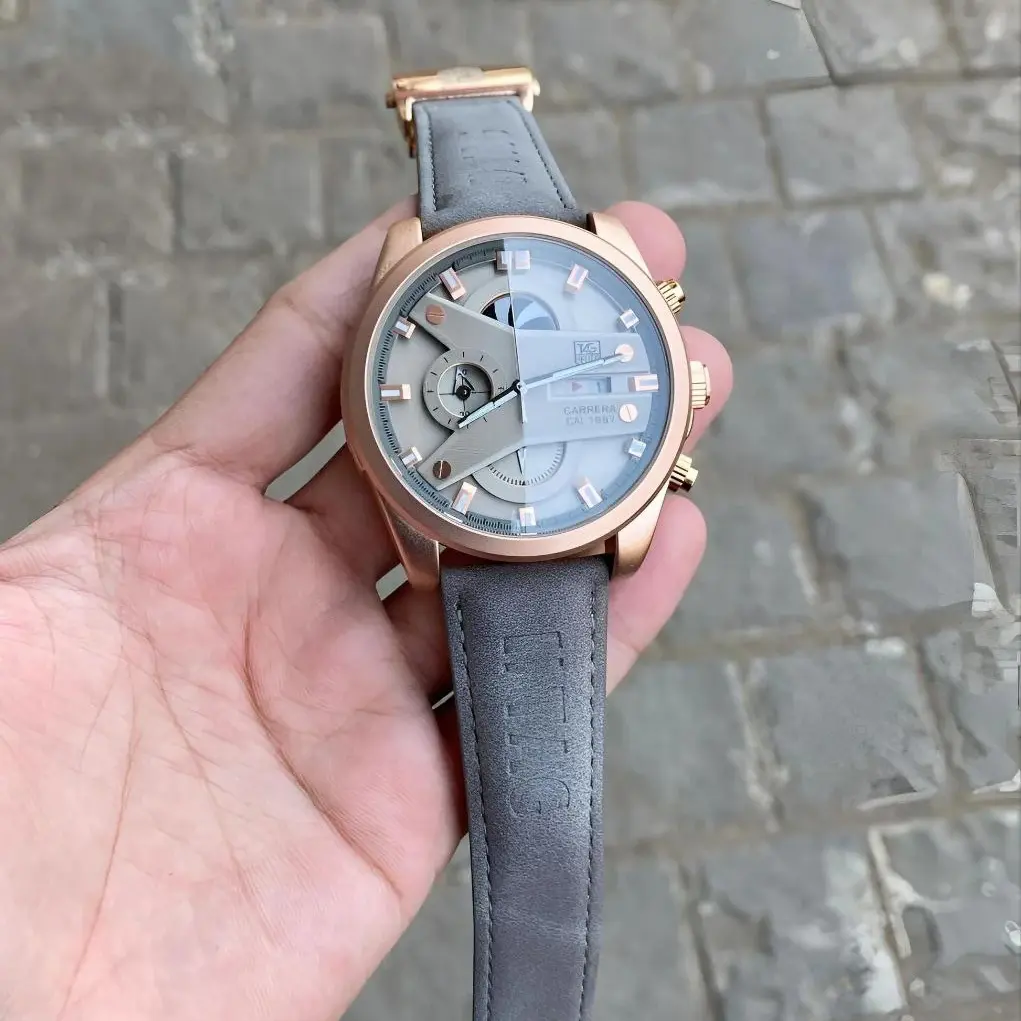 Tag Heuer CR7 leather Rose Gold Grey (TGL1)