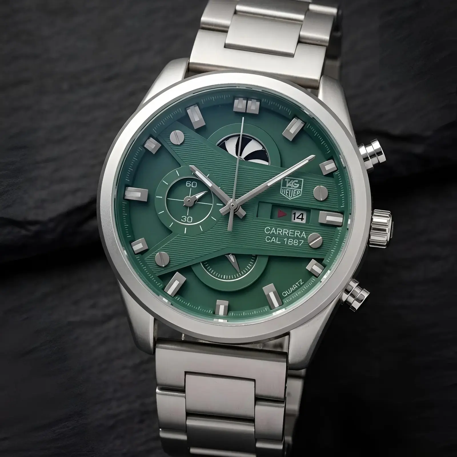 Tag Heuer CR7 silver green dial (TGP13)