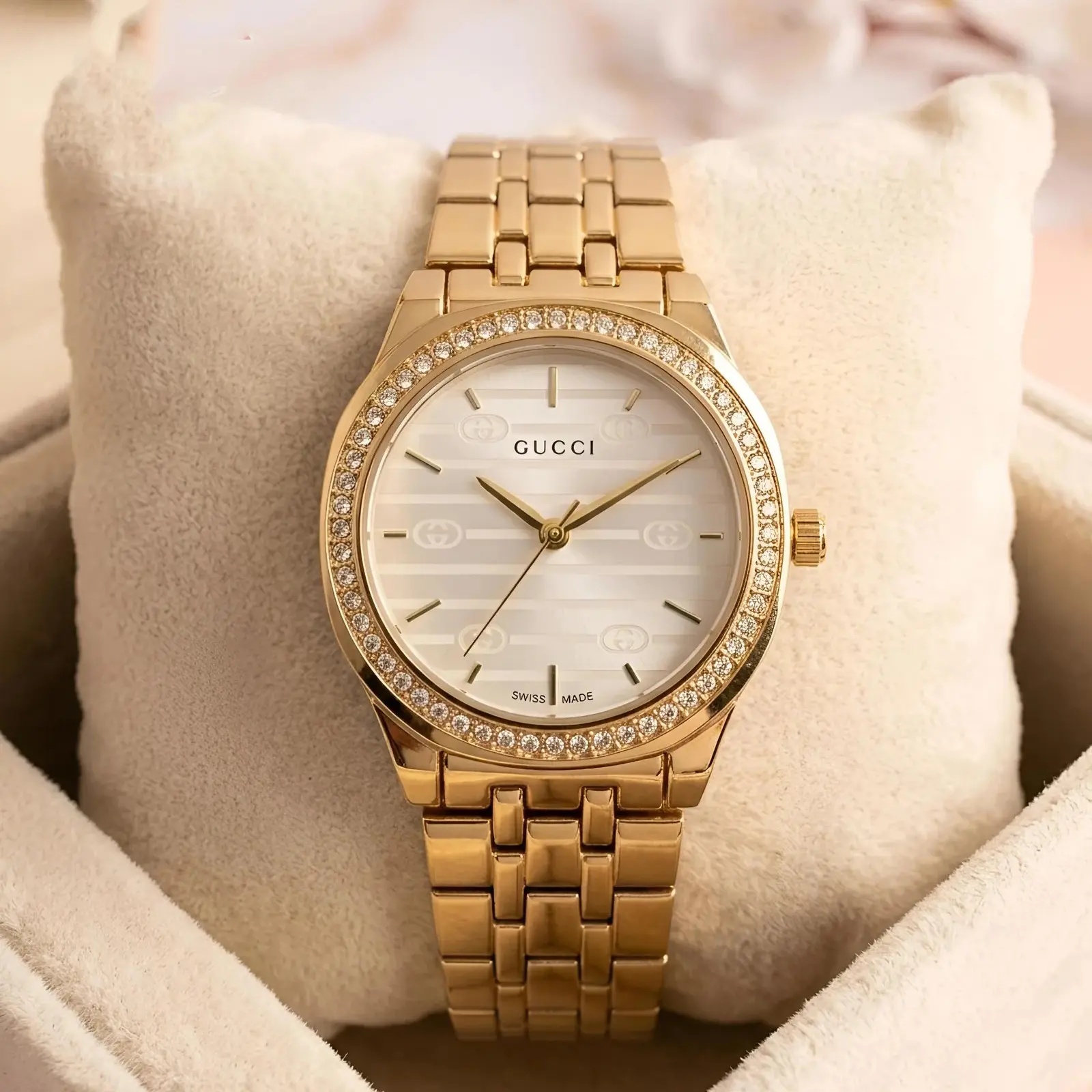 Gucci Girls Gold White Dial (GCG2)