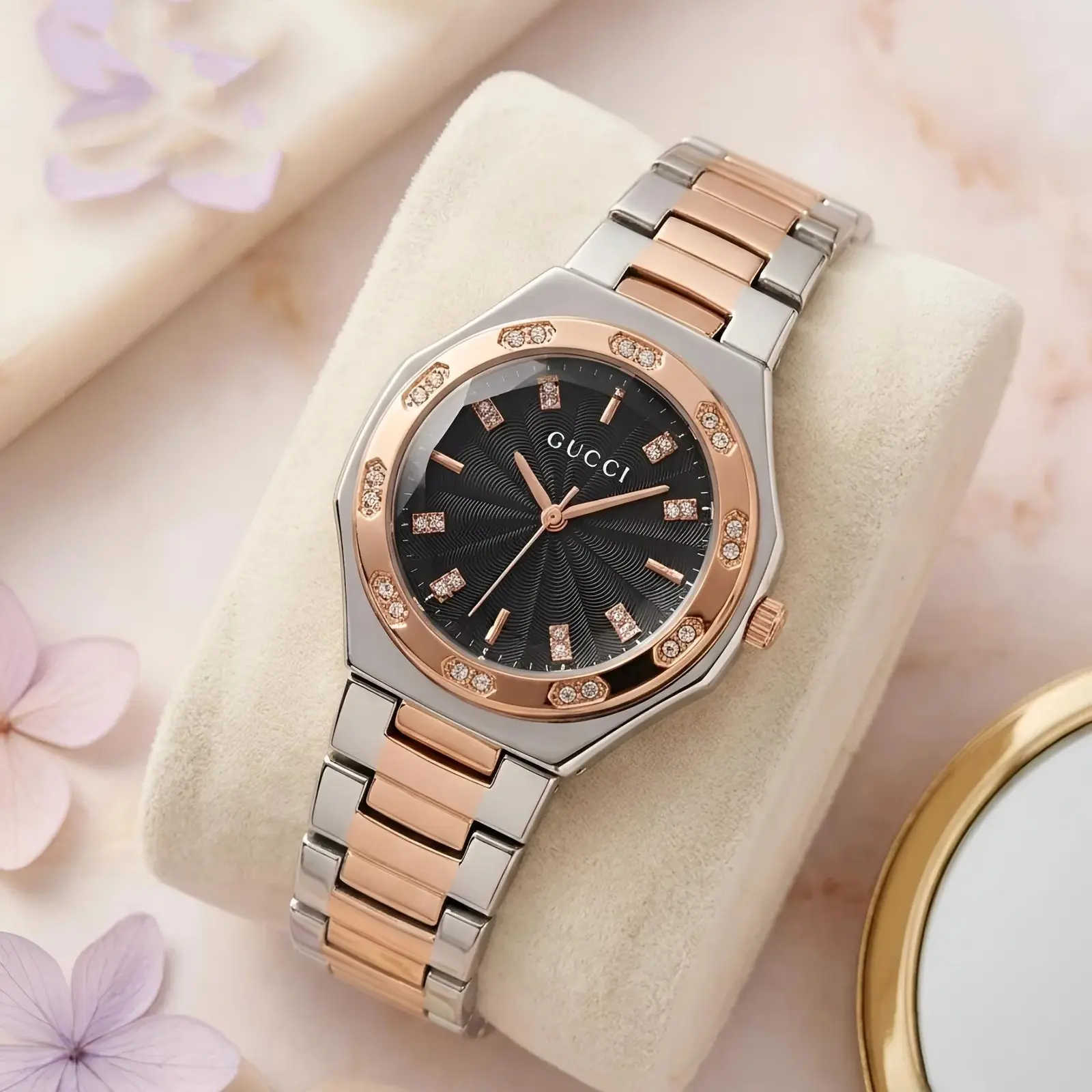 Gucci girls dual tone black (GCG12)