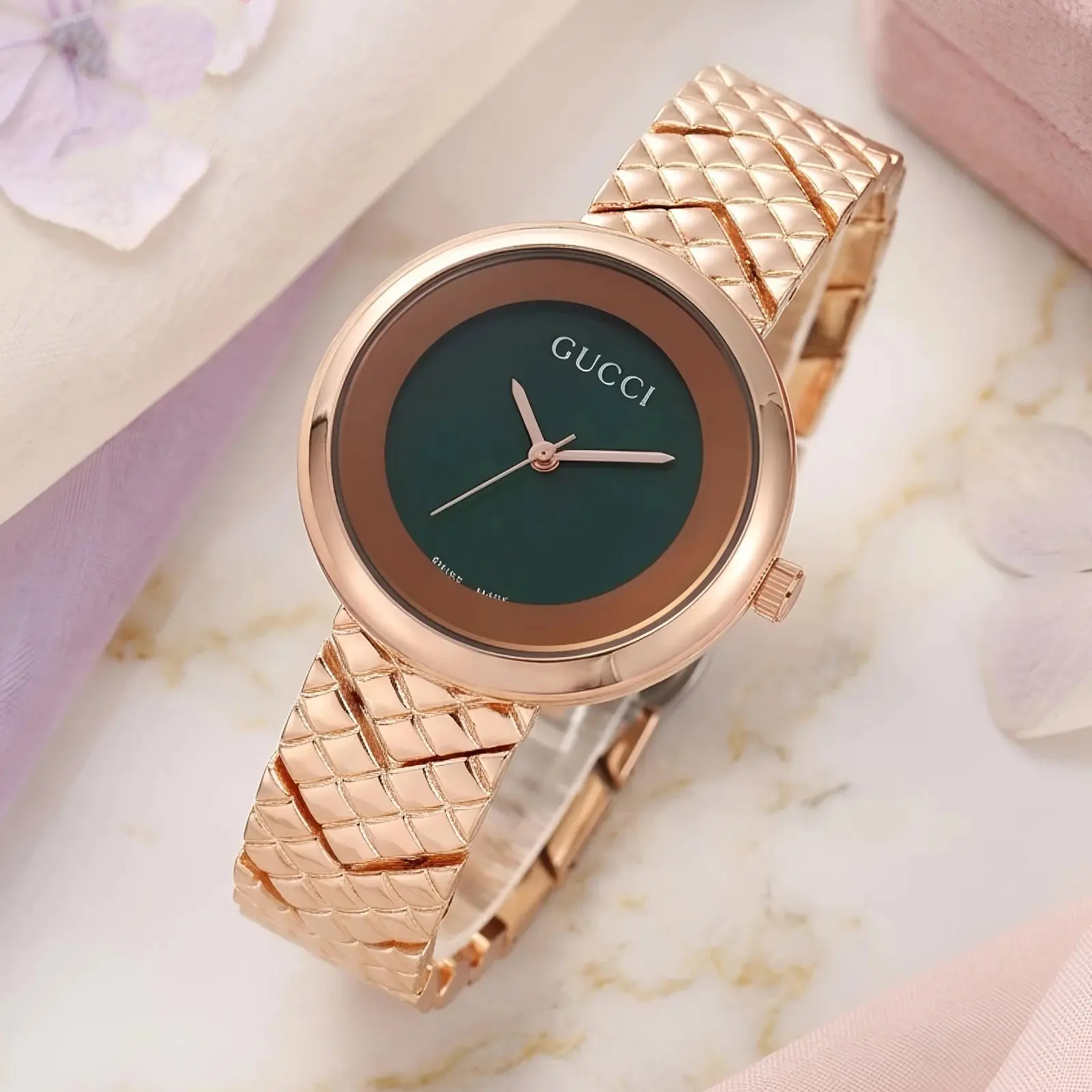Gucci Girls Rose Gold Green (GCG32)