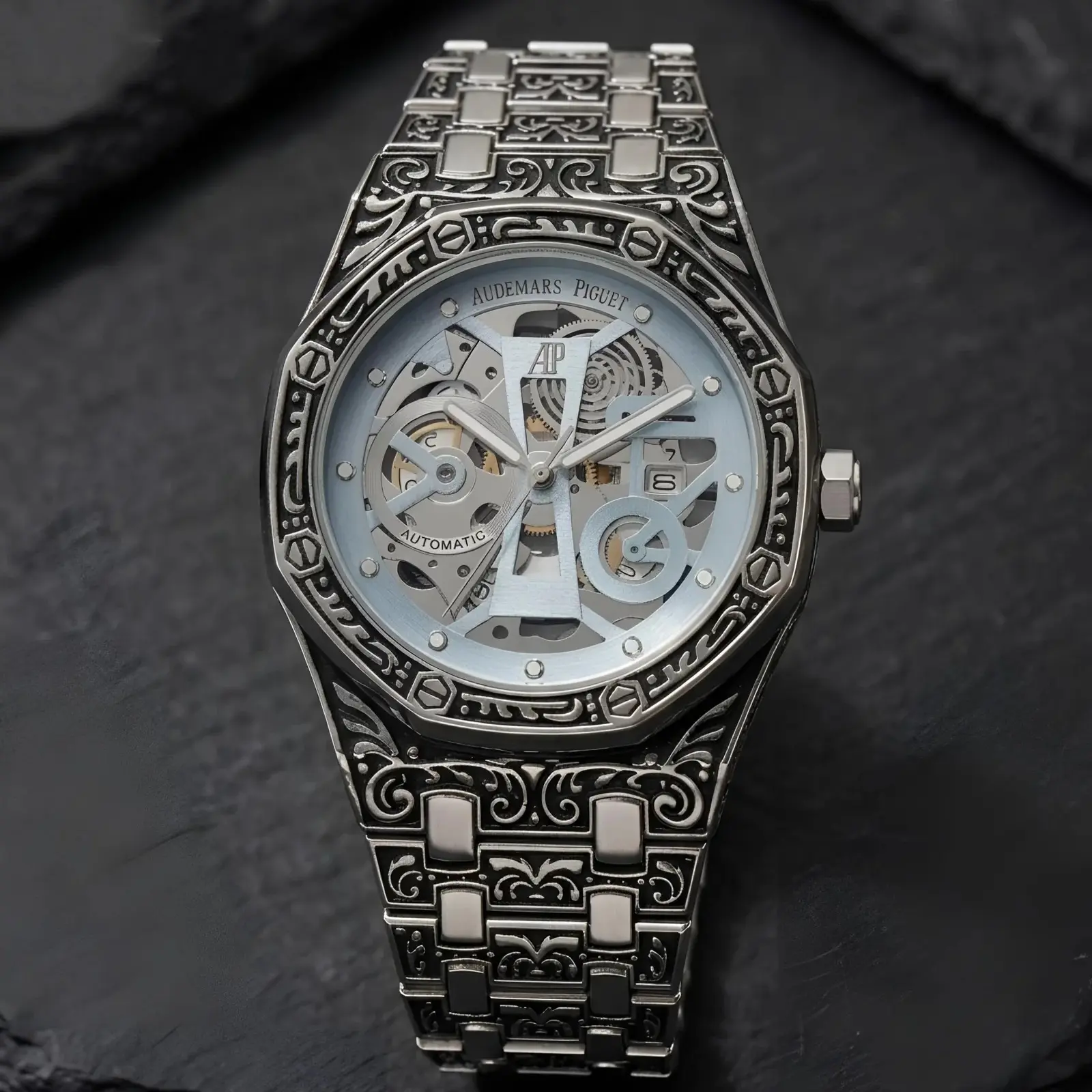 Audemars Piguet Rajwadi Silver Blue (APP16)