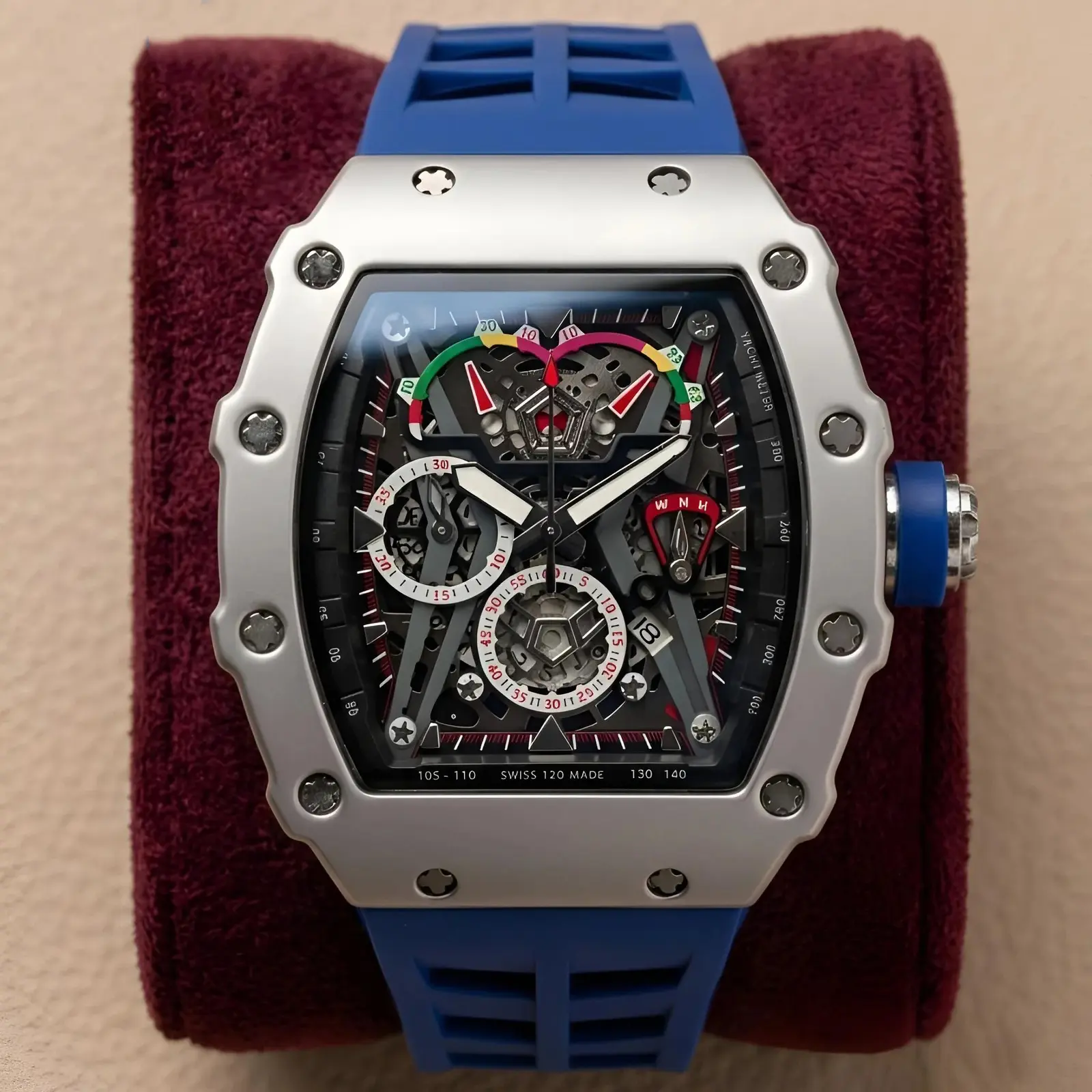 Richard Mille Silicon Blue Silver Black Dial (RMS4)