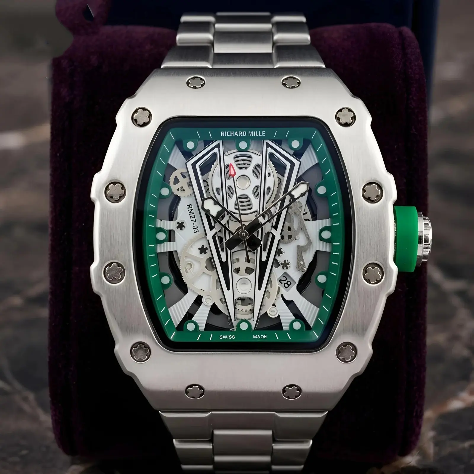 Richard Mille Machinery Silver Green (RMP7)