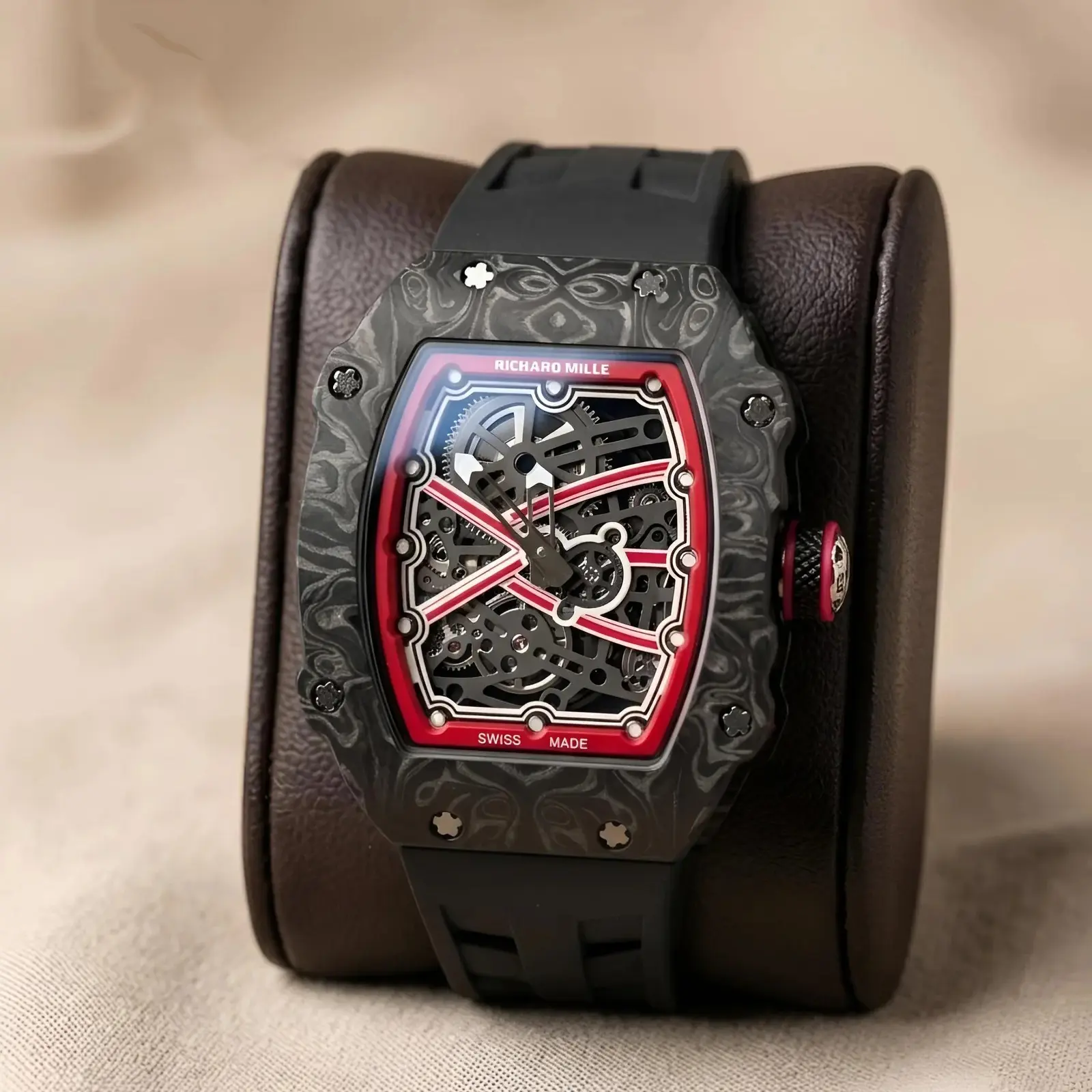 Richard Mille Silicon Grey Red Silicon Black (RMS19)