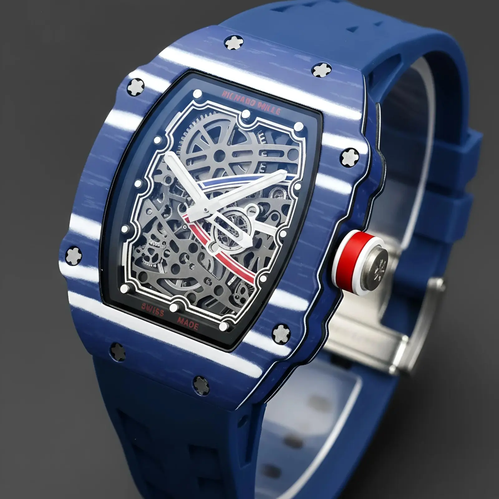 Richard Mille Silicon Blue White Silver Silicon Blue (RMS20)