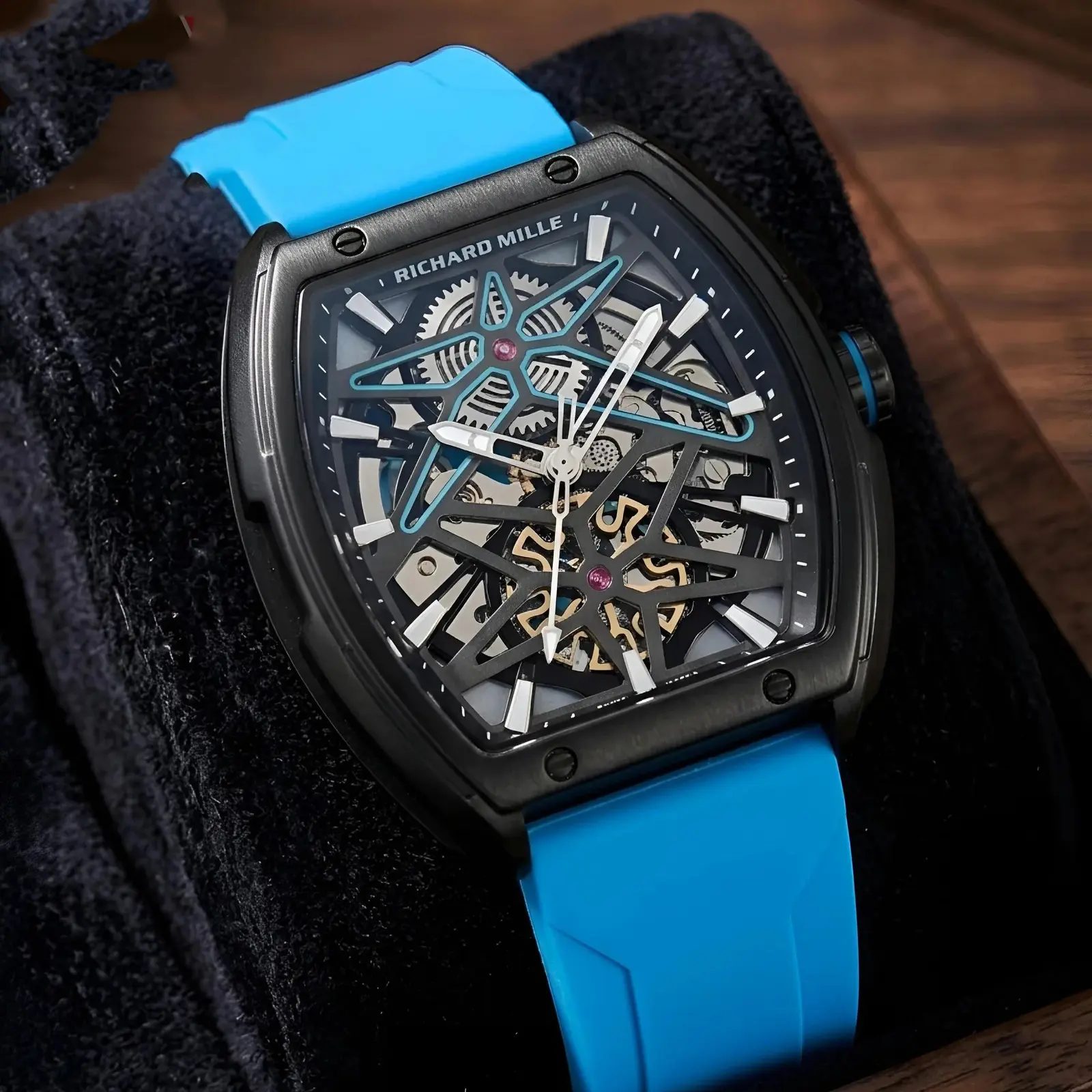 Richard Mille Automatic Silicon Black Tiffany Blue (RMAS8)