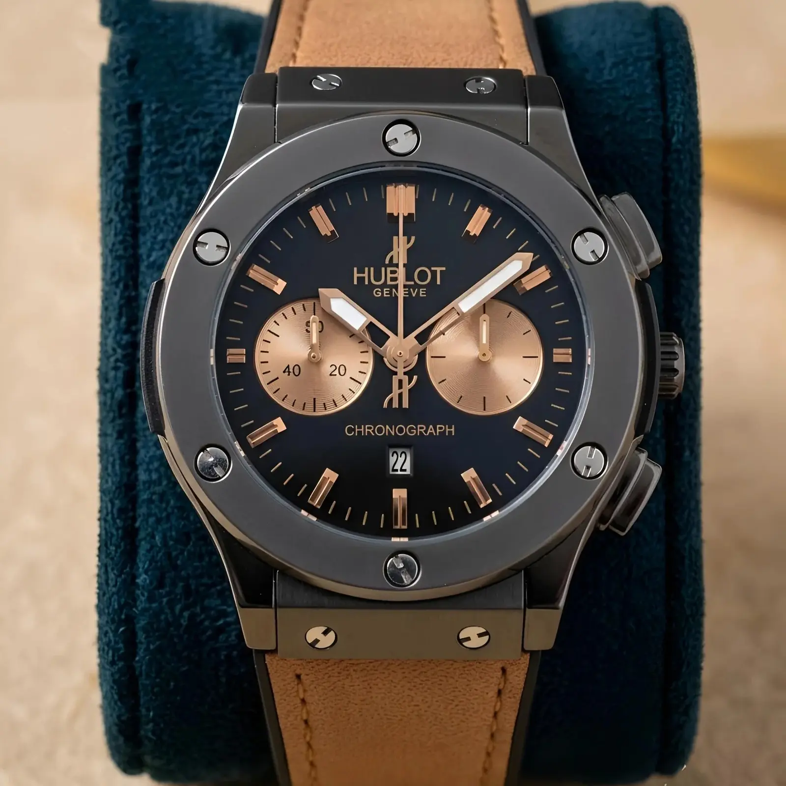 Hublot Leather Black Brown (HBL15)