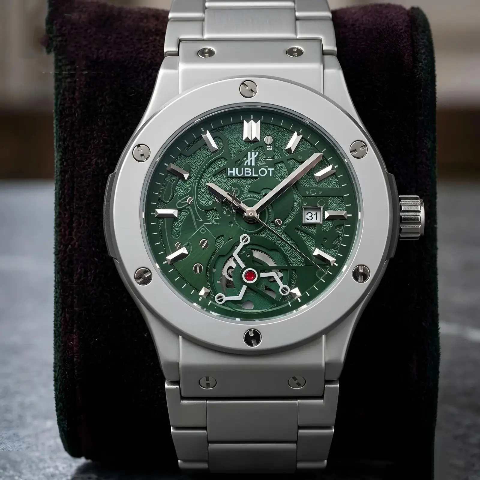 Hublot Machinery Silver Green (HBP3)