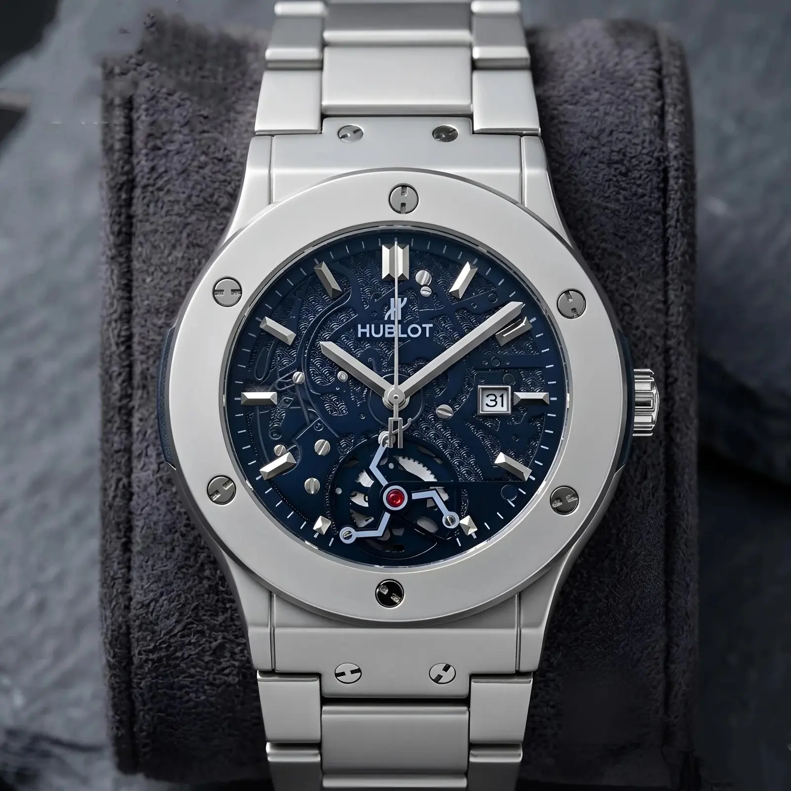 Hublot Machinery Silver Nevy Blue (HBP2)