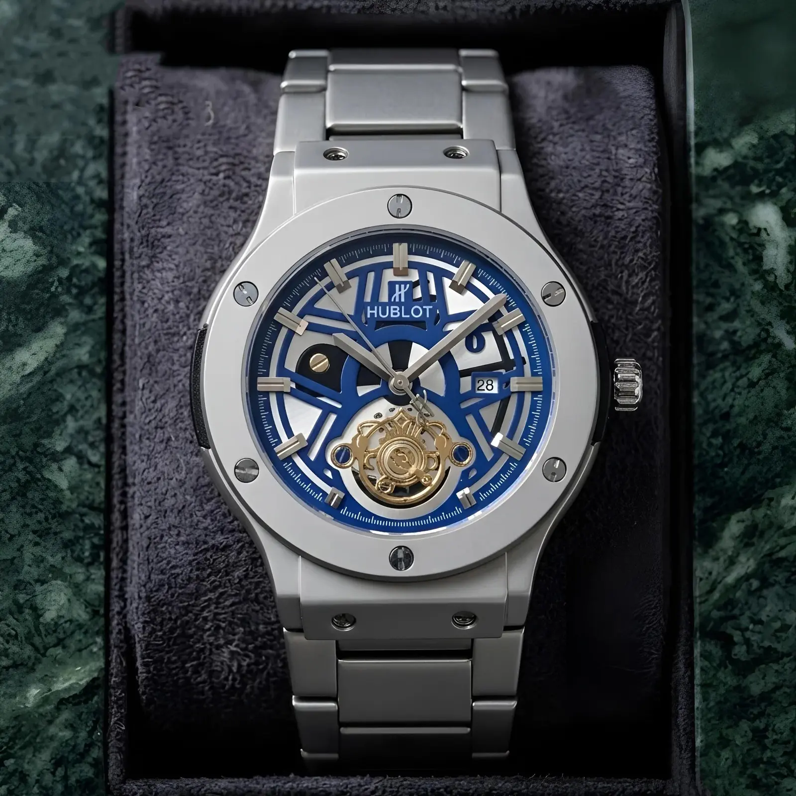 Hublot silver blue (HBP6)