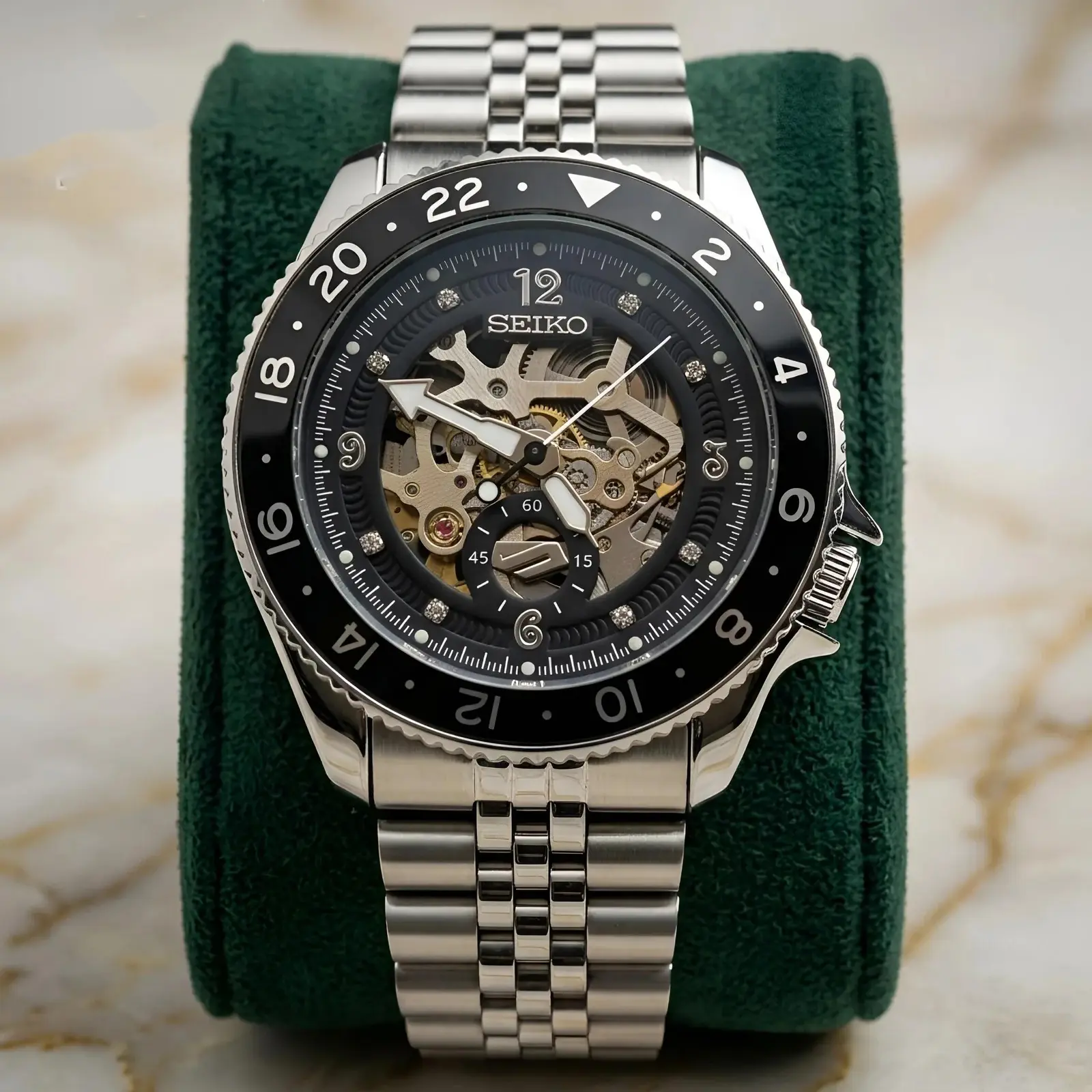 Seiko Automatic Silver Black