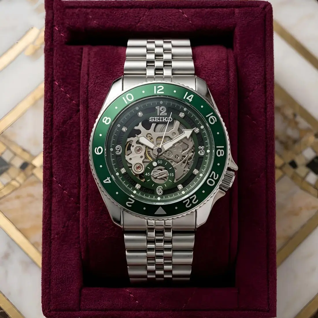 Seiko Automatic Silver Green